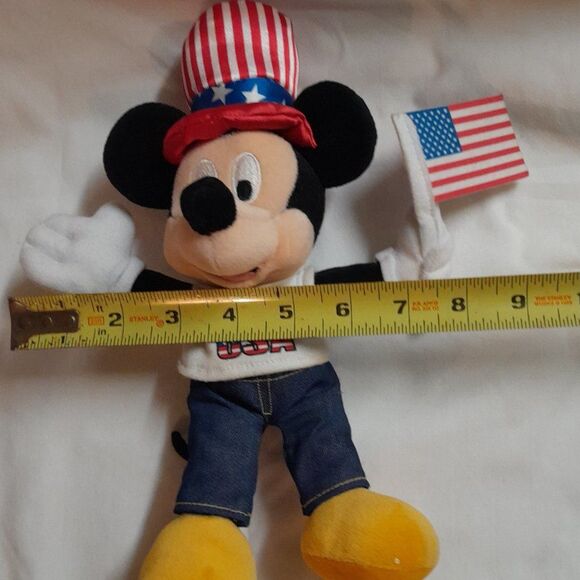 Mickey Mouse 10” Patriotic Disney Store Plush 4th Of July - Picture 5 of 7